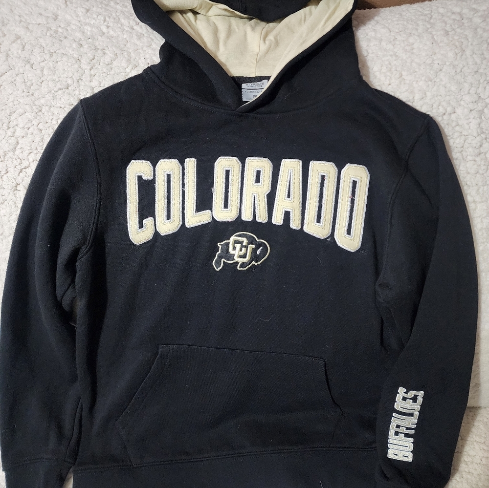 Youth Stadium Athletics Black Colorado Buffaloes Hoodie Sz.medium